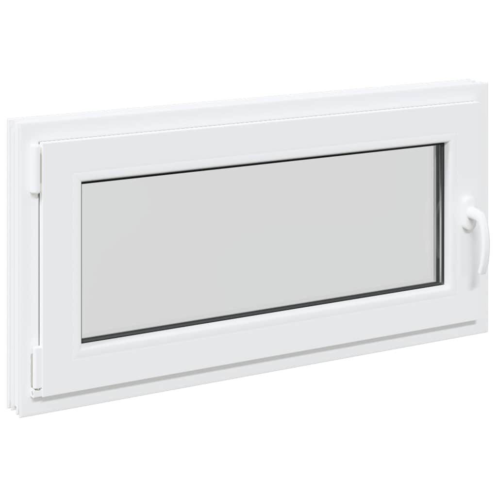 vidaXL Fereastră de subsol „RISOR” 100x50 cm oscilo-batantă DIN stânga, albă vidaXL Fereastră de subsol „RISOR” 100x50 cm oscilo-batantă DIN stânga, albă