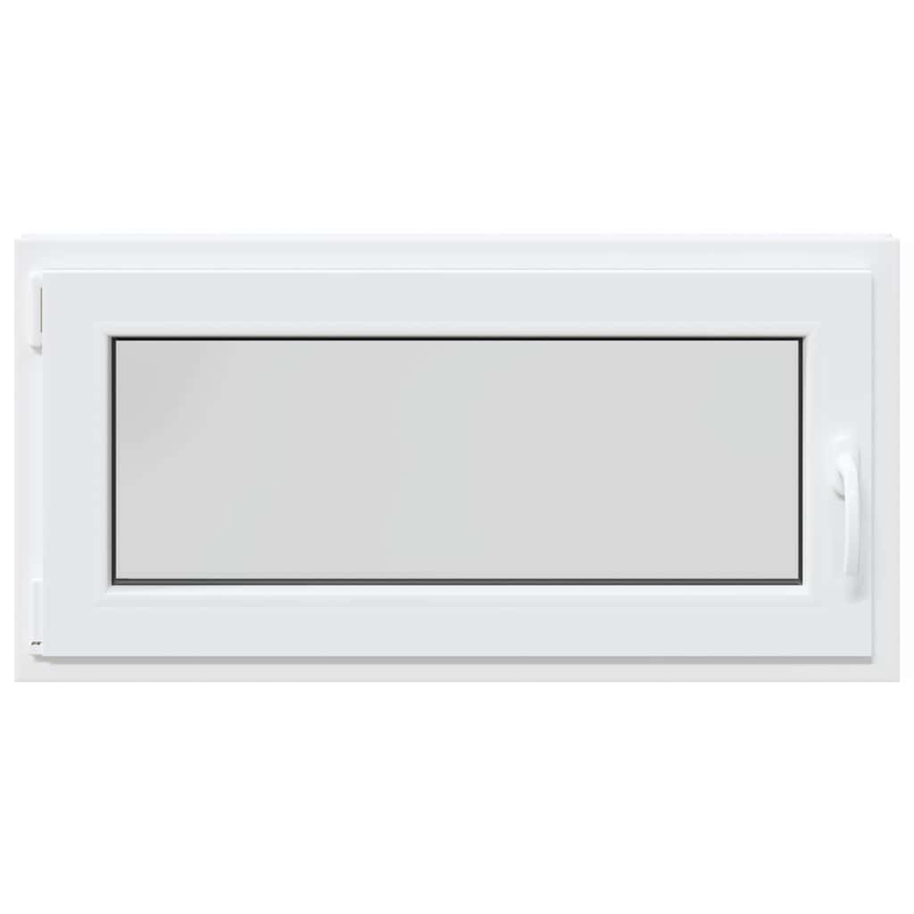 vidaXL Fereastră de subsol „RISOR” 100x50 cm oscilo-batantă DIN stânga, albă vidaXL Fereastră de subsol „RISOR” 100x50 cm oscilo-batantă DIN stânga, albă