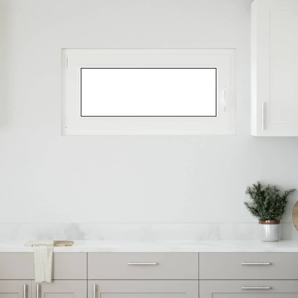 vidaXL Fereastră de subsol „RISOR” 100x50 cm oscilo-batantă DIN stânga, albă vidaXL Fereastră de subsol „RISOR” 100x50 cm oscilo-batantă DIN stânga, albă