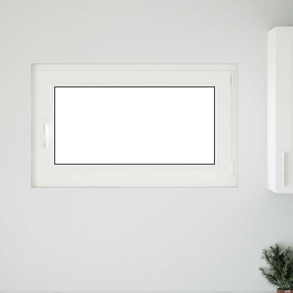 vidaXL Fereastră de subsol „RISOR” 100x70 cm oscilo-batantă DIN dreapta, albă vidaXL Fereastră de subsol „RISOR” 100x70 cm oscilo-batantă DIN dreapta, albă