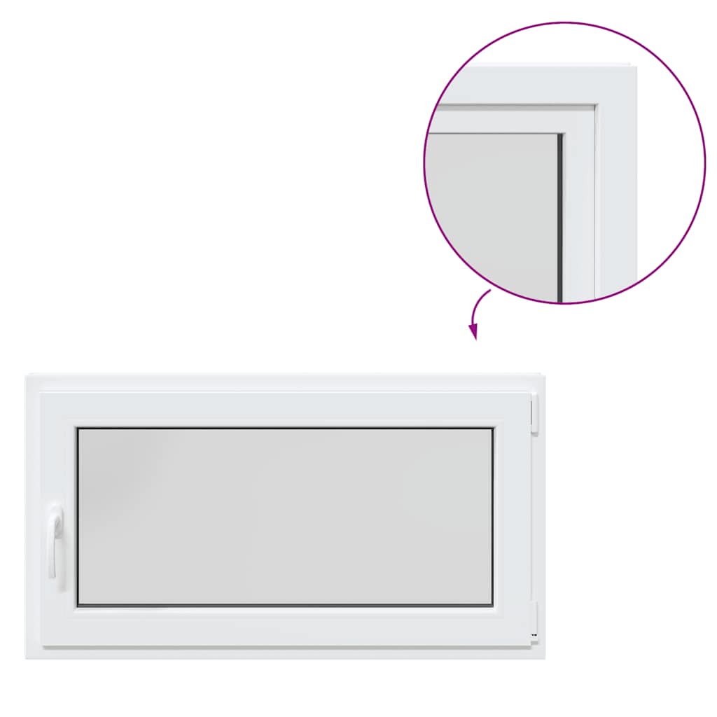 vidaXL Fereastră de subsol RISOR 110x50 cm Pt&Turn DIN dreapta alb vidaXL Fereastră de subsol RISOR 110x50 cm Pt&Turn DIN dreapta alb