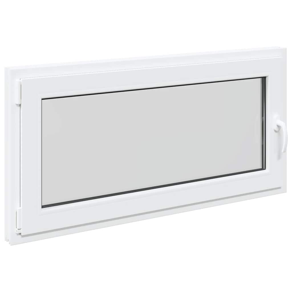 vidaXL Fereastra de subsol RISOR 120x60 cm Pt&Turn DIN stânga alb