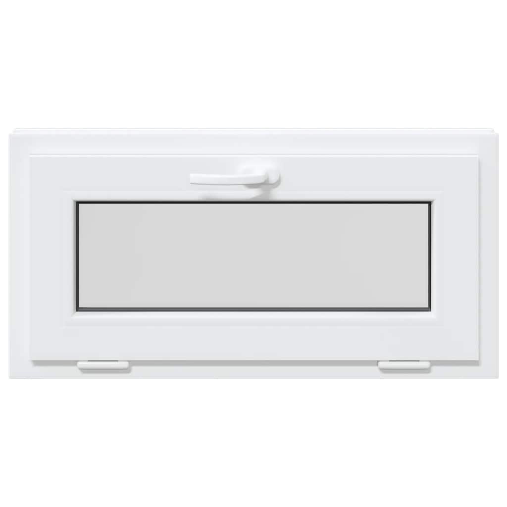 vidaXL Fereastră de subsol RISOR 80x40 cm înclinată 2 geamuri albe