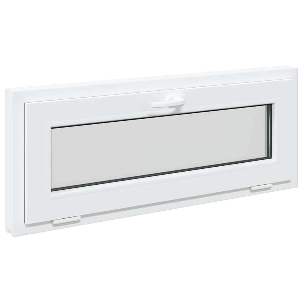 vidaXL Fereastră de subsol RISOR 100x40 cm înclinat 2 geam alb vidaXL Fereastră de subsol RISOR 100x40 cm înclinat 2 geam alb