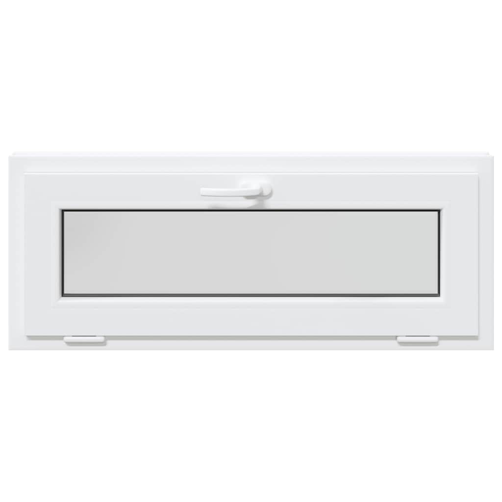 vidaXL Fereastră de subsol RISOR 100x40 cm înclinat 2 geam alb vidaXL Fereastră de subsol RISOR 100x40 cm înclinat 2 geam alb