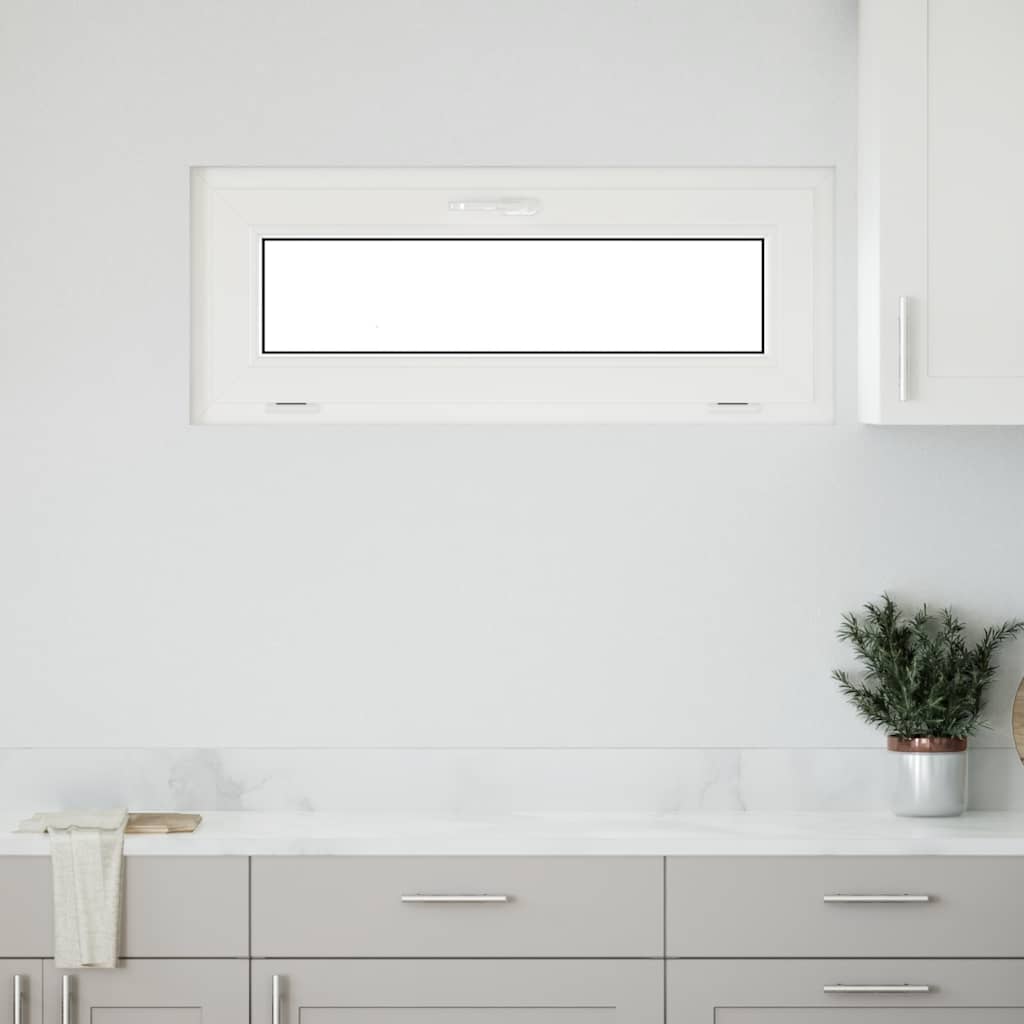 vidaXL Fereastră de subsol RISOR 100x40 cm înclinat 2 geam alb vidaXL Fereastră de subsol RISOR 100x40 cm înclinat 2 geam alb