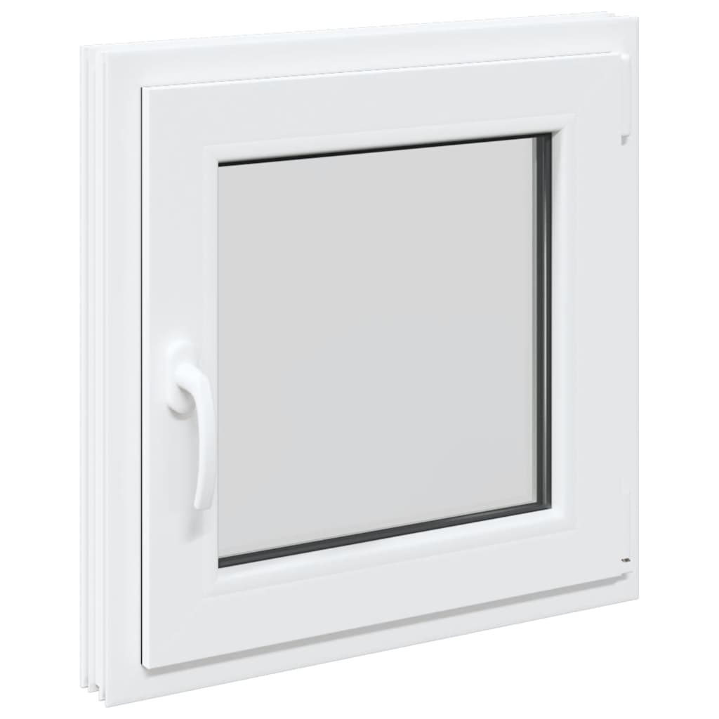 vidaXL Fereastra de subsol „RISOR” 60x60 cm Pt&Turn DIN Dreapta Alb