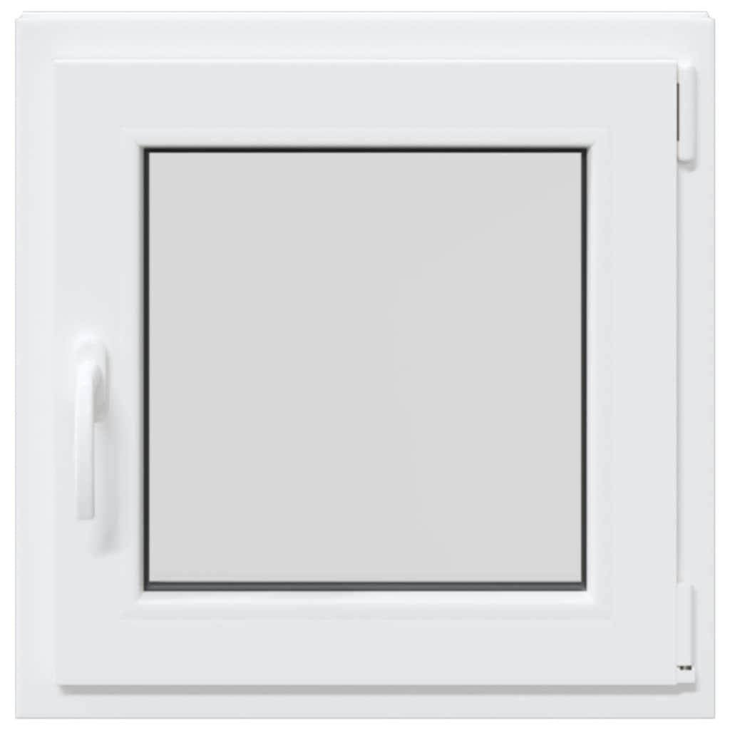 vidaXL Fereastra de subsol „RISOR” 60x60 cm Pt&Turn DIN Dreapta Alb