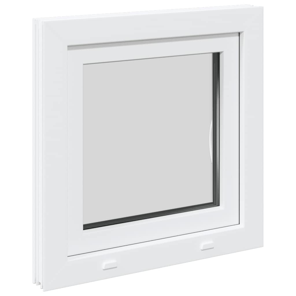 vidaXL Fereastra de subsol „RISOR” 60x60 cm Pt&Turn DIN Dreapta Alb
