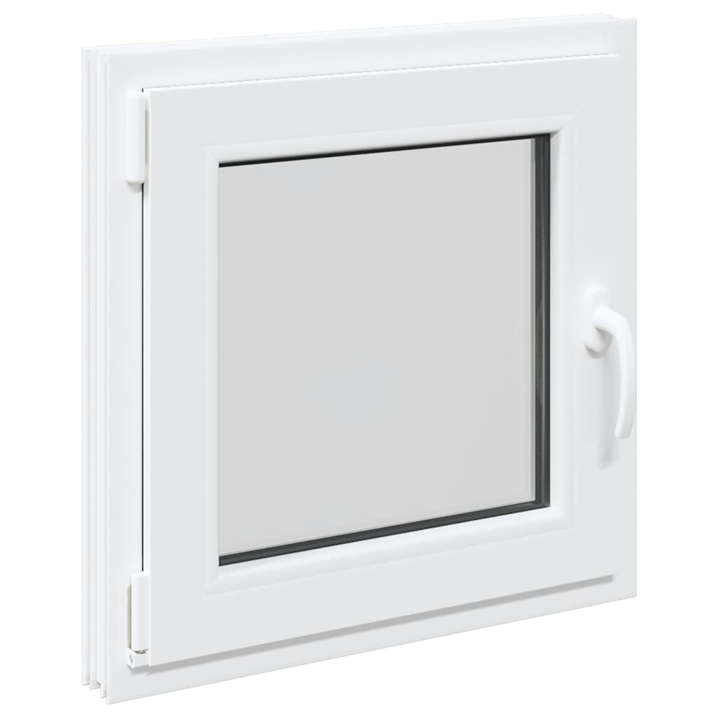 vidaXL Fereastra de subsol „RISOR” 60x60 cm Rabatabil DIN Stânga Alb