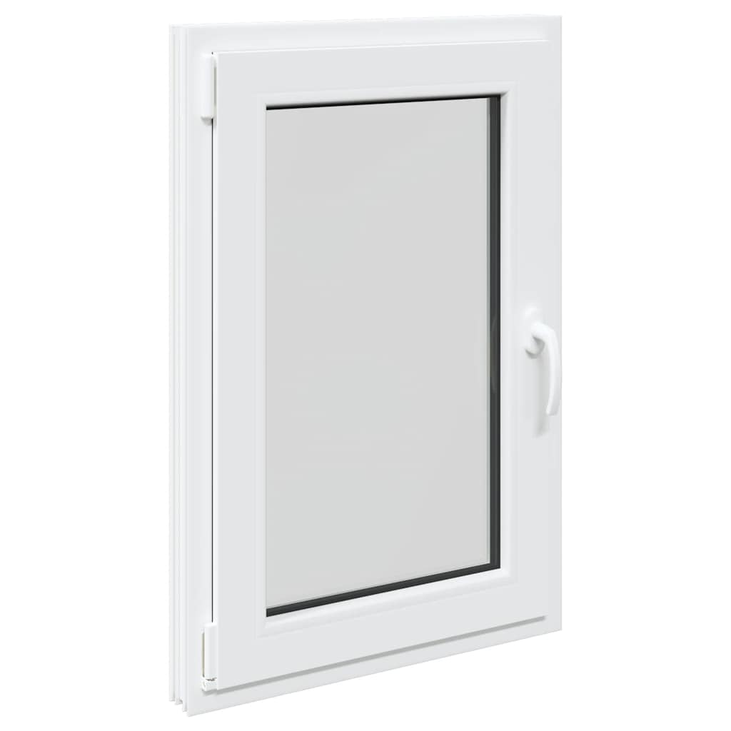 vidaXL Fereastra de subsol „RISOR” 60x80 cm Rabatabil DIN Stânga Alb