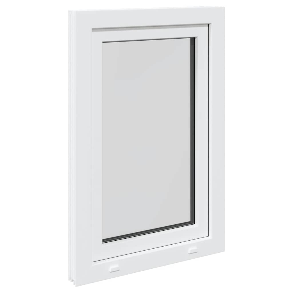 vidaXL Fereastra de subsol „RISOR” 60x80 cm Rabatabil DIN Stânga Alb