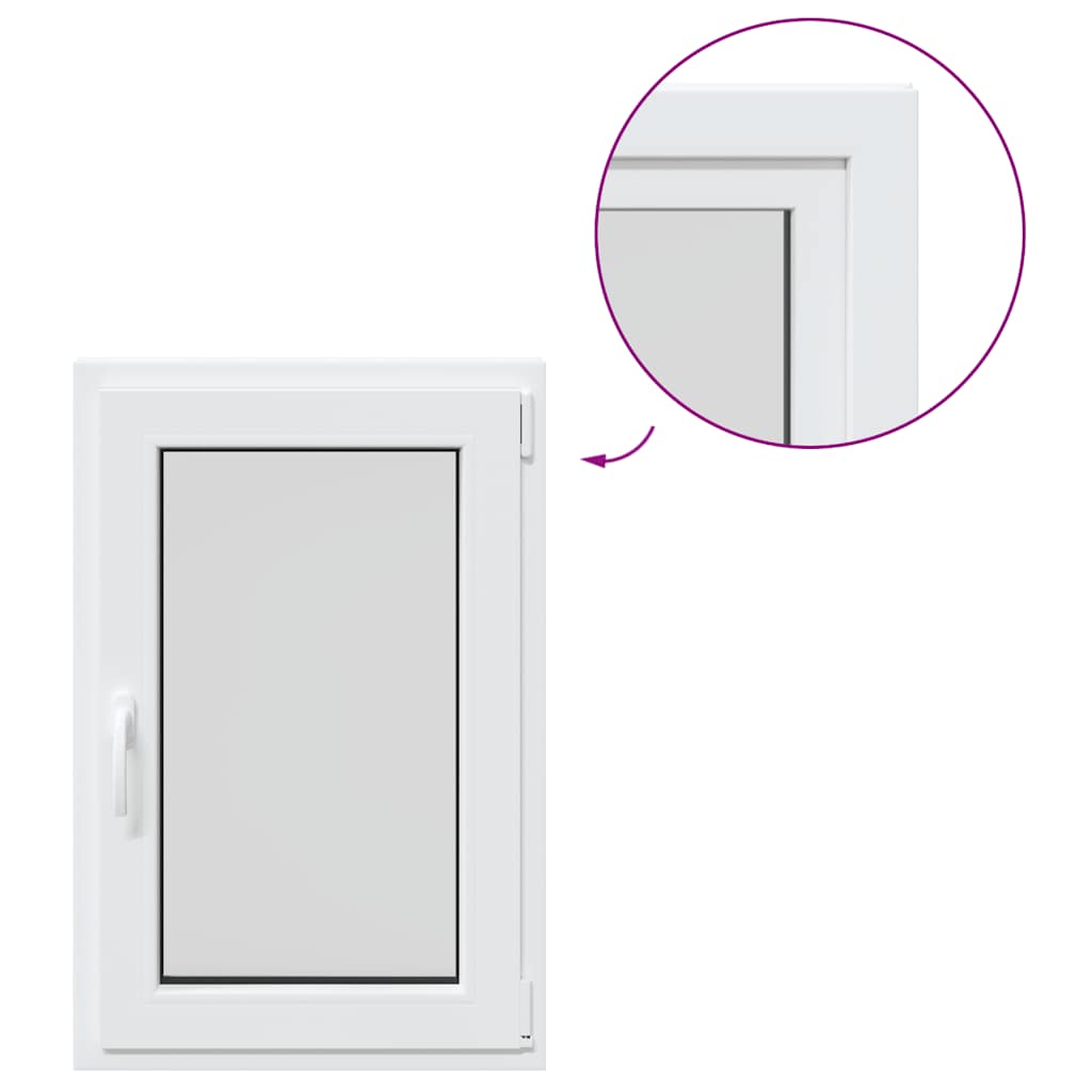 vidaXL Fereastră de subsol „RISOR” 60x100 cm oscilo-batantă DIN dreapta, albă