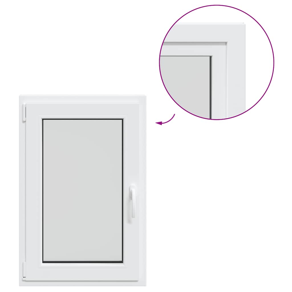 vidaXL Fereastră de subsol „RISOR” 60x100 cm oscilo-batantă DIN stânga, albă vidaXL Fereastră de subsol „RISOR” 60x100 cm oscilo-batantă DIN stânga, albă