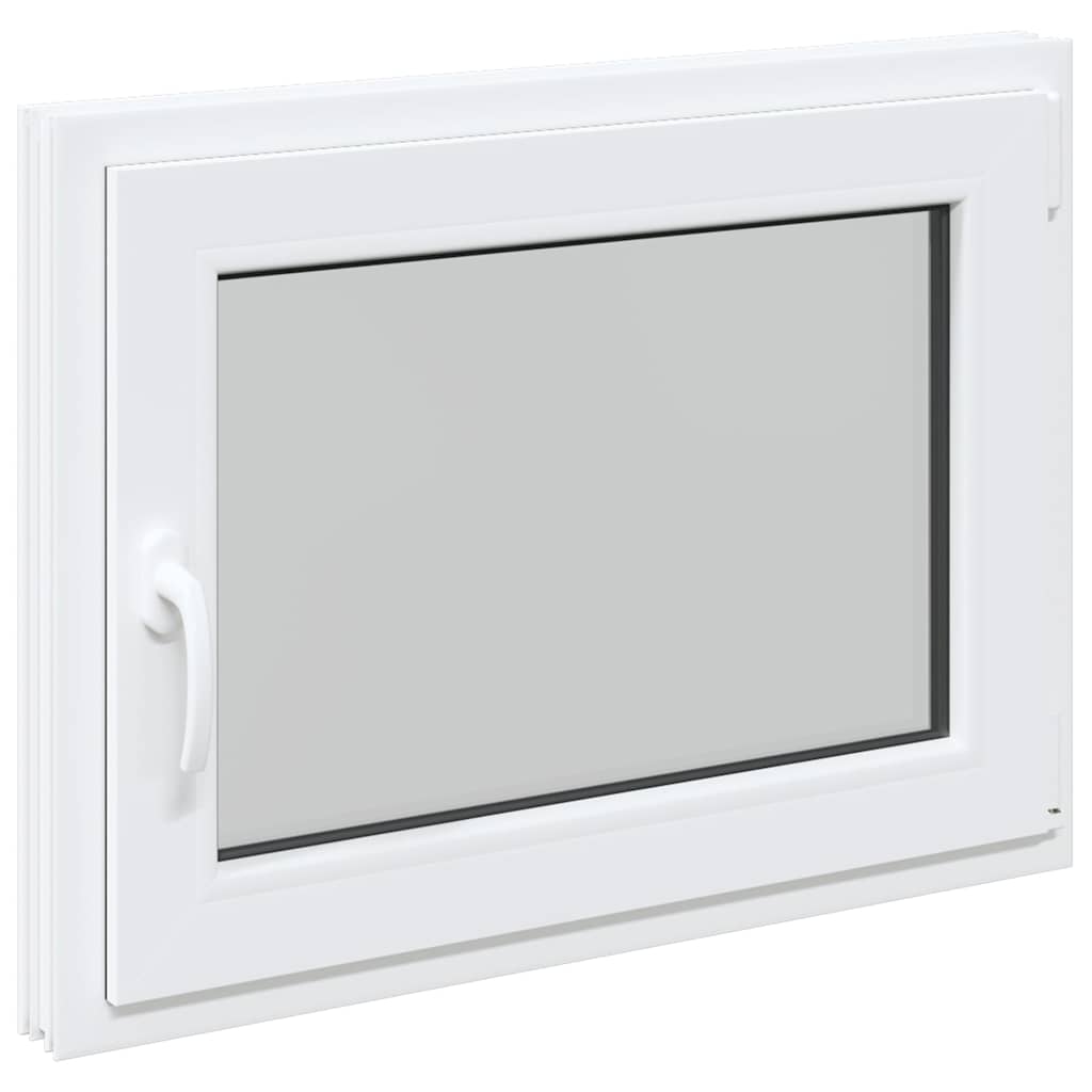 vidaXL Fereastră de subsol „RISOR” 80x50 cm oscilo-batantă DIN dreapta, albă