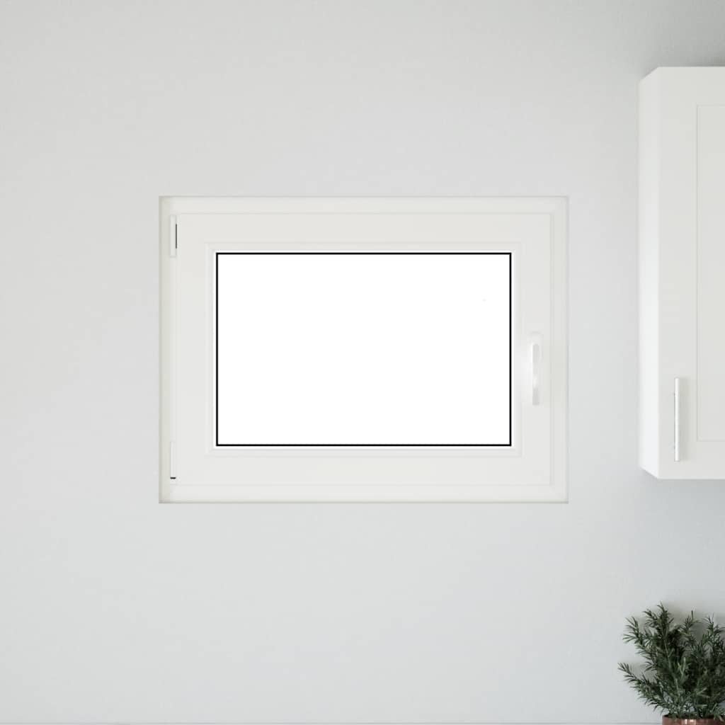 vidaXL Fereastră de subsol „RISOR” 80x50 cm oscilo-batantă DIN stânga, albă vidaXL Fereastră de subsol „RISOR” 80x50 cm oscilo-batantă DIN stânga, albă