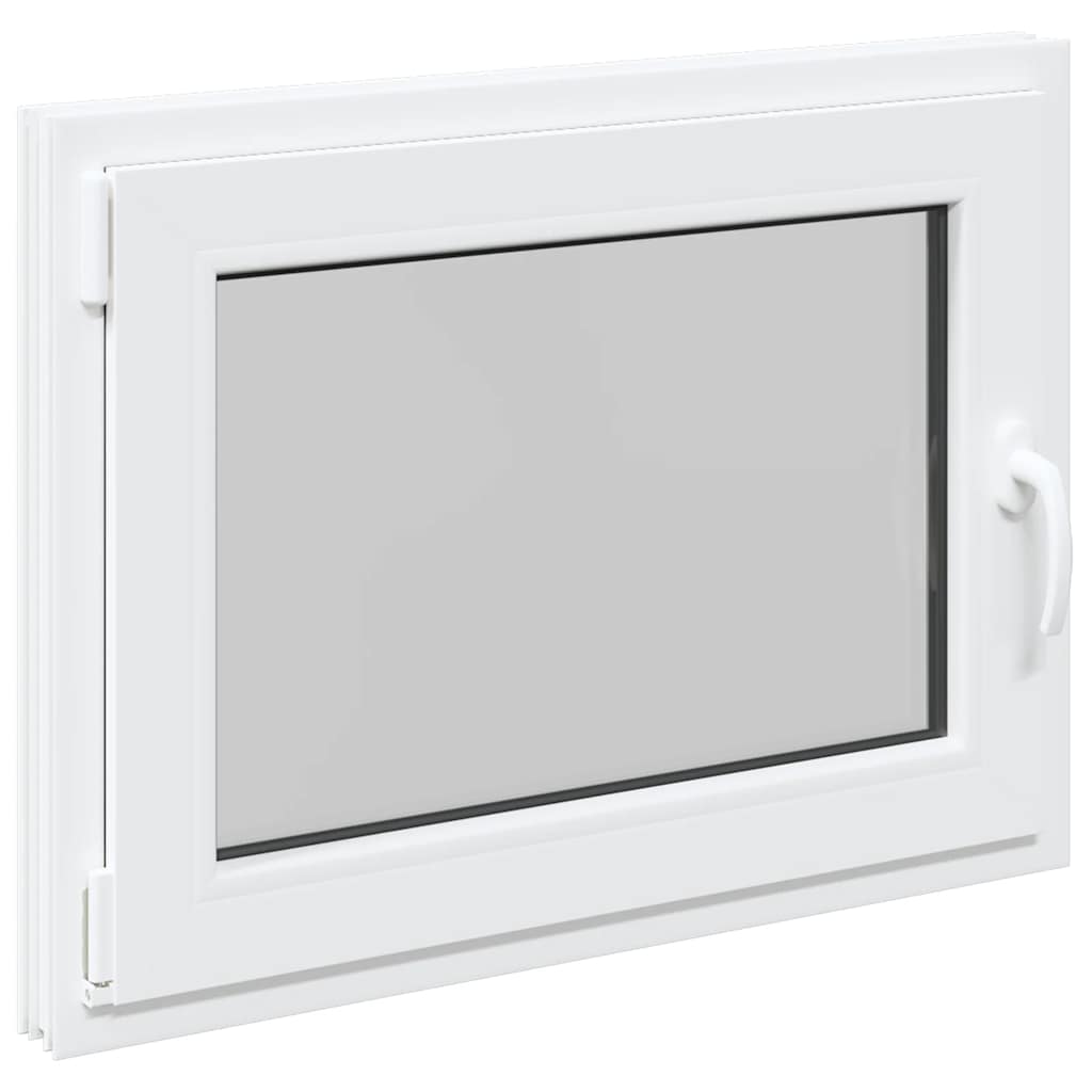 vidaXL Fereastră de subsol „RISOR” 80x70 cm oscilo-batantă DIN stânga, albă vidaXL Fereastră de subsol „RISOR” 80x70 cm oscilo-batantă DIN stânga, albă