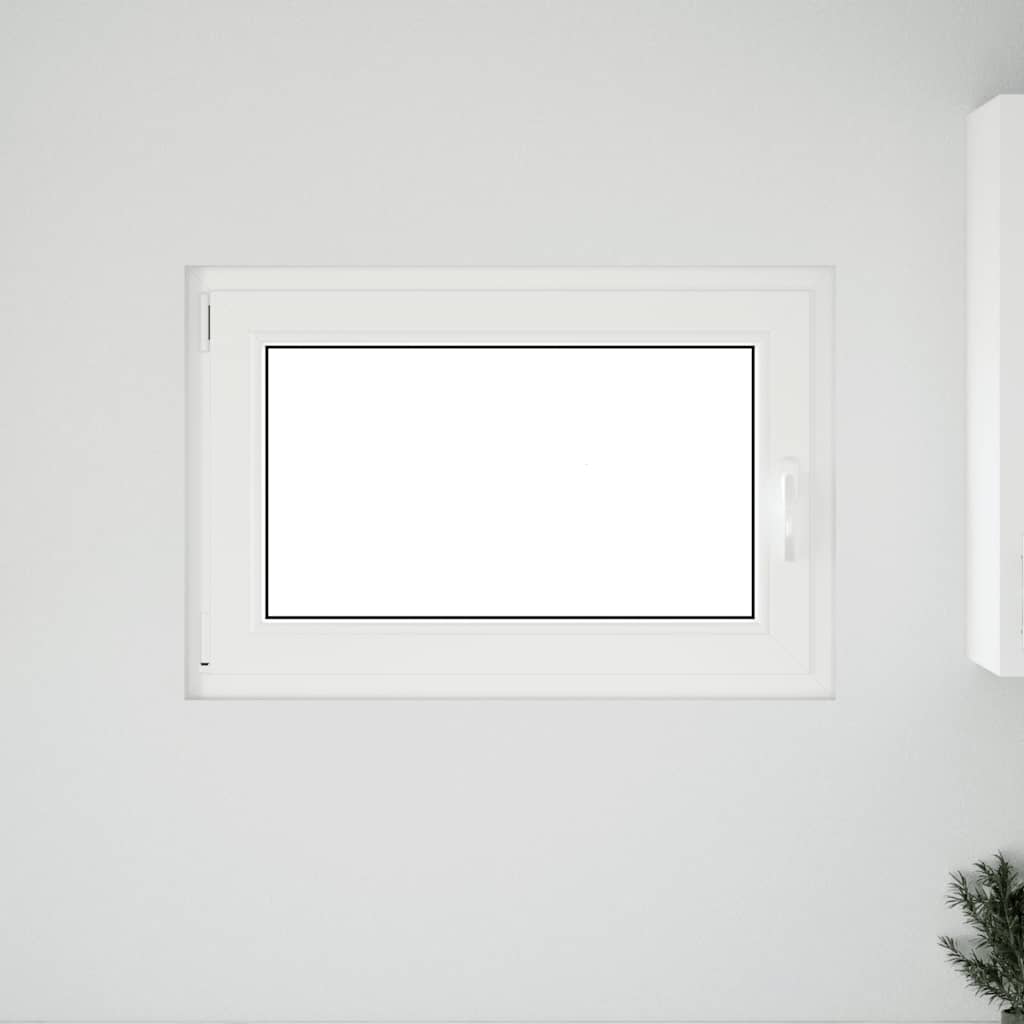 vidaXL Fereastră de subsol „RISOR” 90x50 cm oscilo-batantă DIN stânga, albă vidaXL Fereastră de subsol „RISOR” 90x50 cm oscilo-batantă DIN stânga, albă