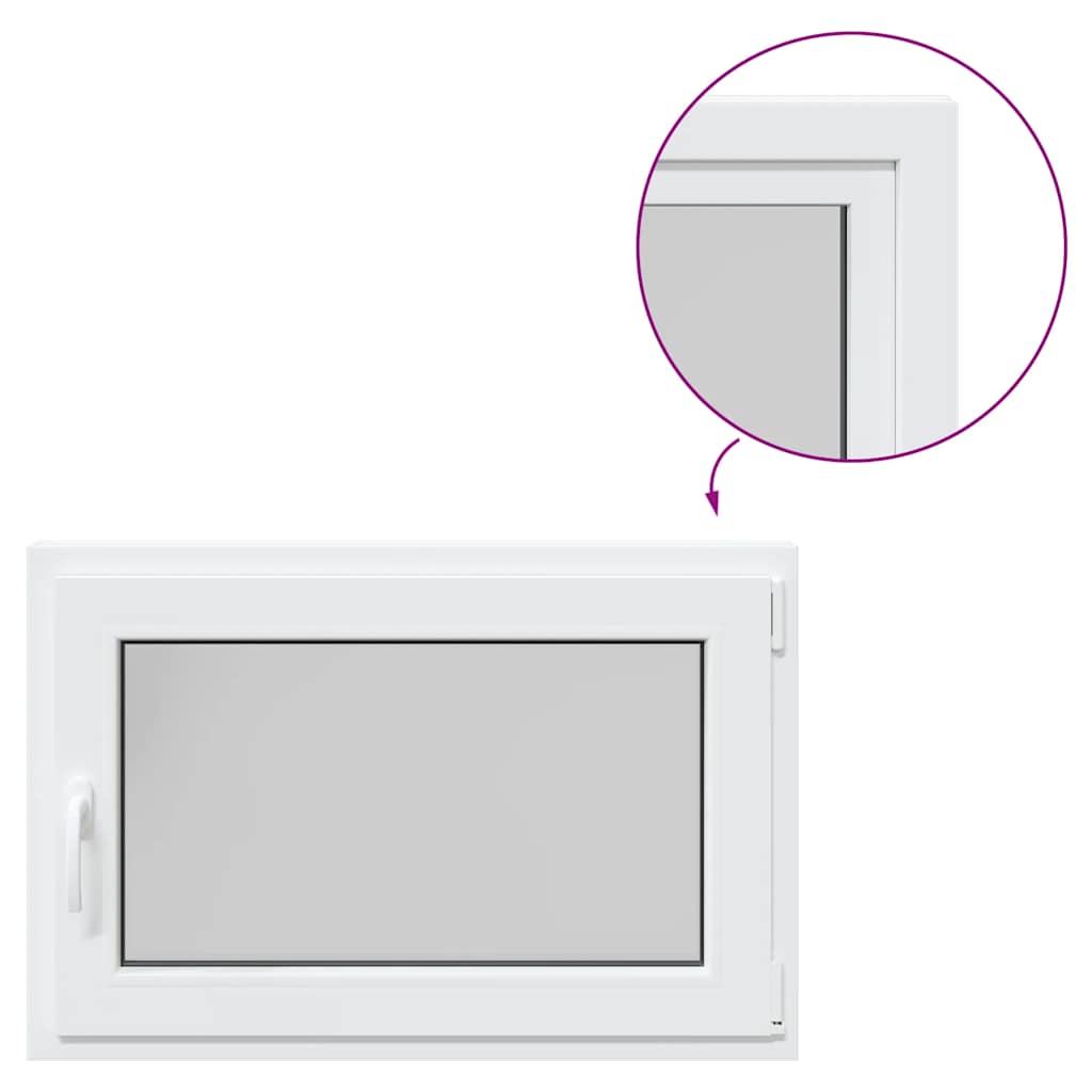 vidaXL Fereastra de subsol „RISOR” 90x60 cm Ptrn DIN Dreapta Alb vidaXL Fereastra de subsol „RISOR” 90x60 cm Ptrn DIN Dreapta Alb