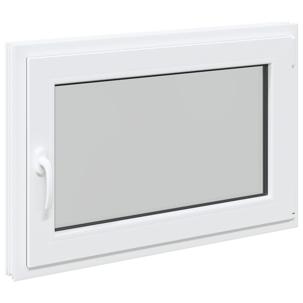 vidaXL Fereastră de subsol „RISOR” 90x70 cm oscilo-batantă DIN dreapta, albă