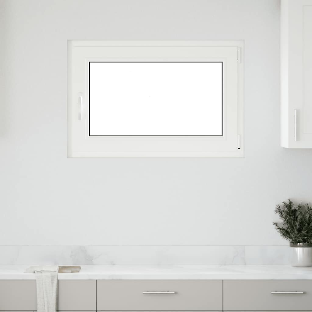 vidaXL Fereastră de subsol „RISOR” 90x70 cm oscilo-batantă DIN dreapta, albă