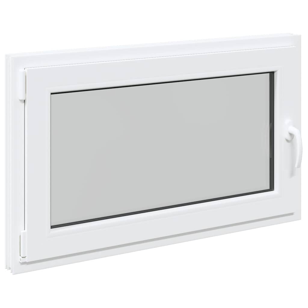 vidaXL Fereastră de subsol „RISOR” 100x50 cm oscilo-batantă DIN stânga, albă