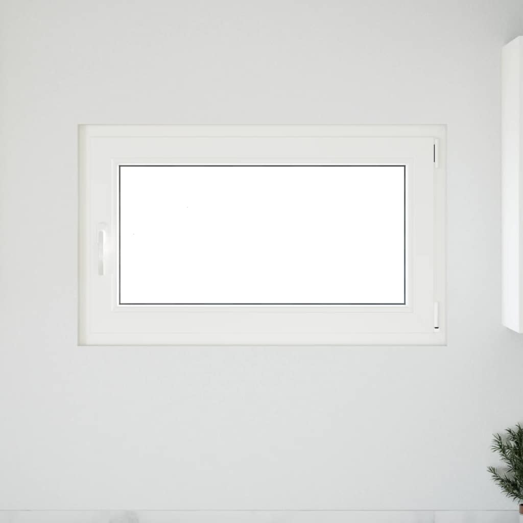 vidaXL Fereastră de subsol „RISOR” 100x70 cm oscilo-batantă DIN dreapta, albă