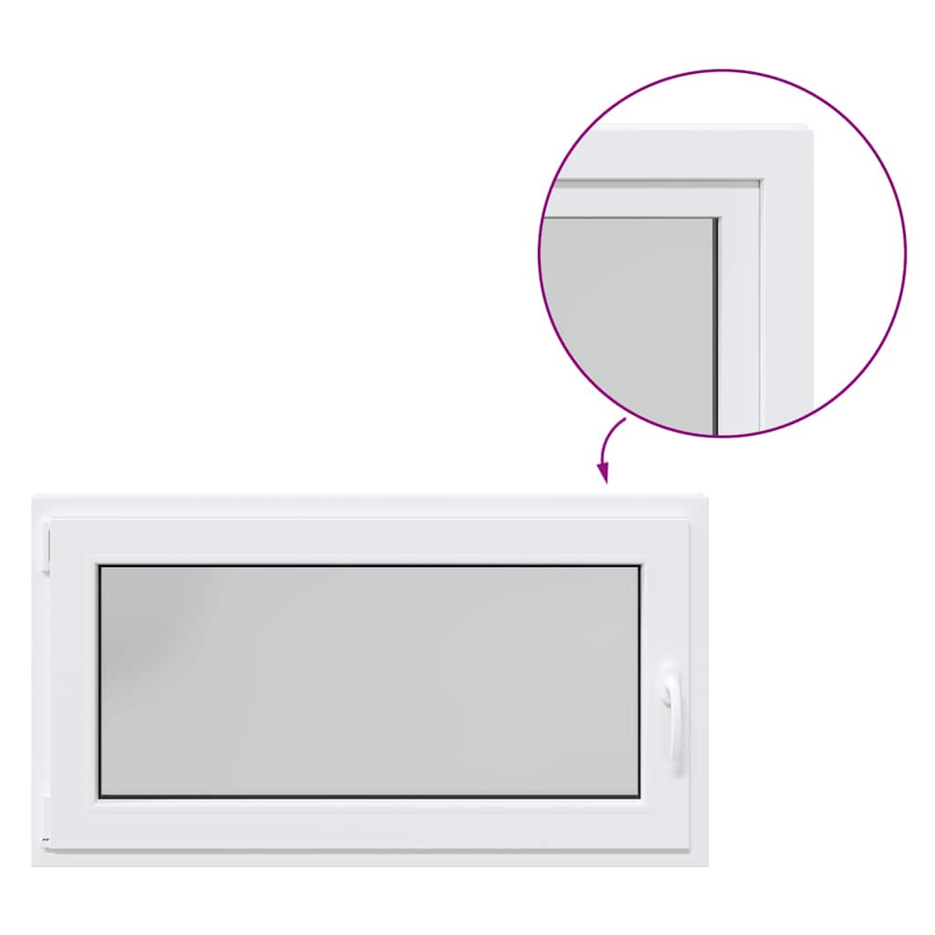 vidaXL Fereastra de subsol RISOR 110x50 cm Pt&Turn DIN stânga alb vidaXL Fereastra de subsol RISOR 110x50 cm Pt&Turn DIN stânga alb