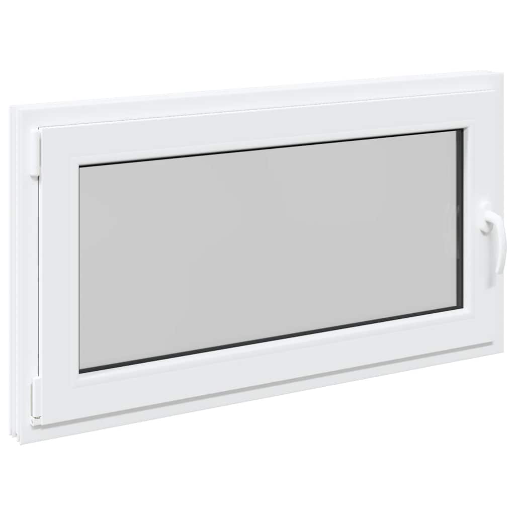 vidaXL Fereastra de subsol RISOR 110x60 cm Pt&Turn DIN stânga alb