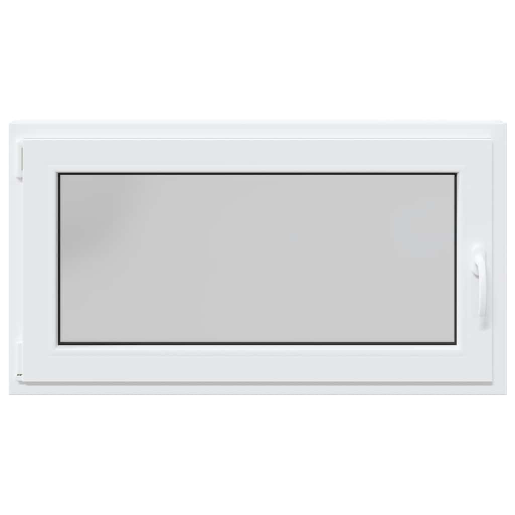 vidaXL Fereastra de subsol RISOR 110x60 cm Pt&Turn DIN stânga alb