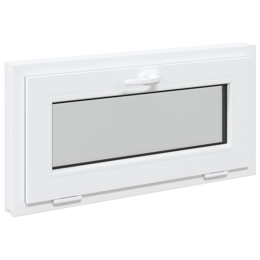 vidaXL Fereastră de subsol „RISOR” 80x40 cm înclinat 3 geam alb vidaXL Fereastră de subsol „RISOR” 80x40 cm înclinat 3 geam alb