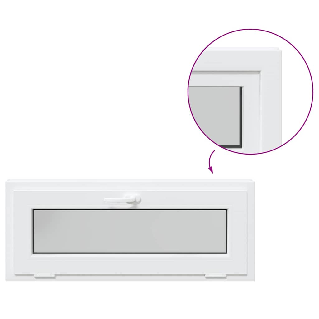 vidaXL Fereastră de subsol „RISOR” 100x40 cm înclinat 3 geam alb vidaXL Fereastră de subsol „RISOR” 100x40 cm înclinat 3 geam alb