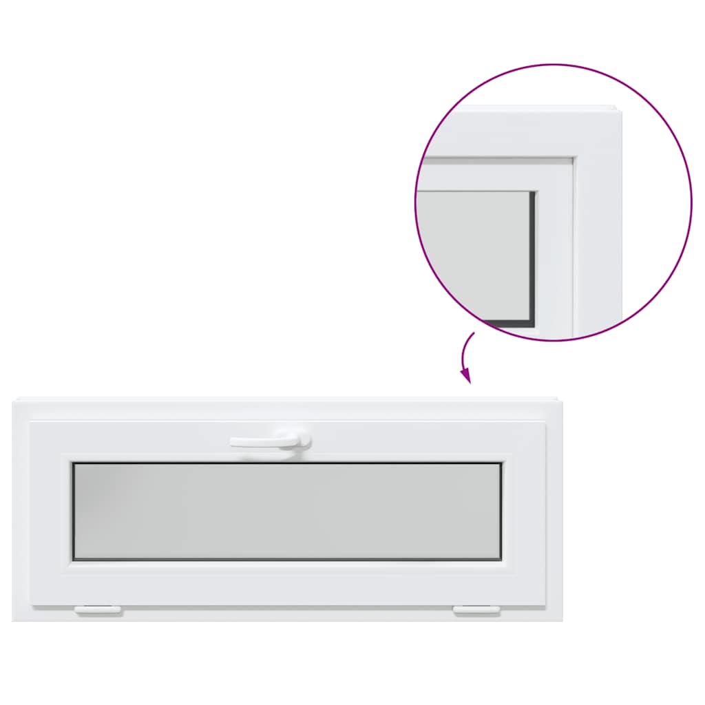 vidaXL Fereastră de subsol „RISOR” 110x40 cm înclinat 3 geam alb vidaXL Fereastră de subsol „RISOR” 110x40 cm înclinat 3 geam alb