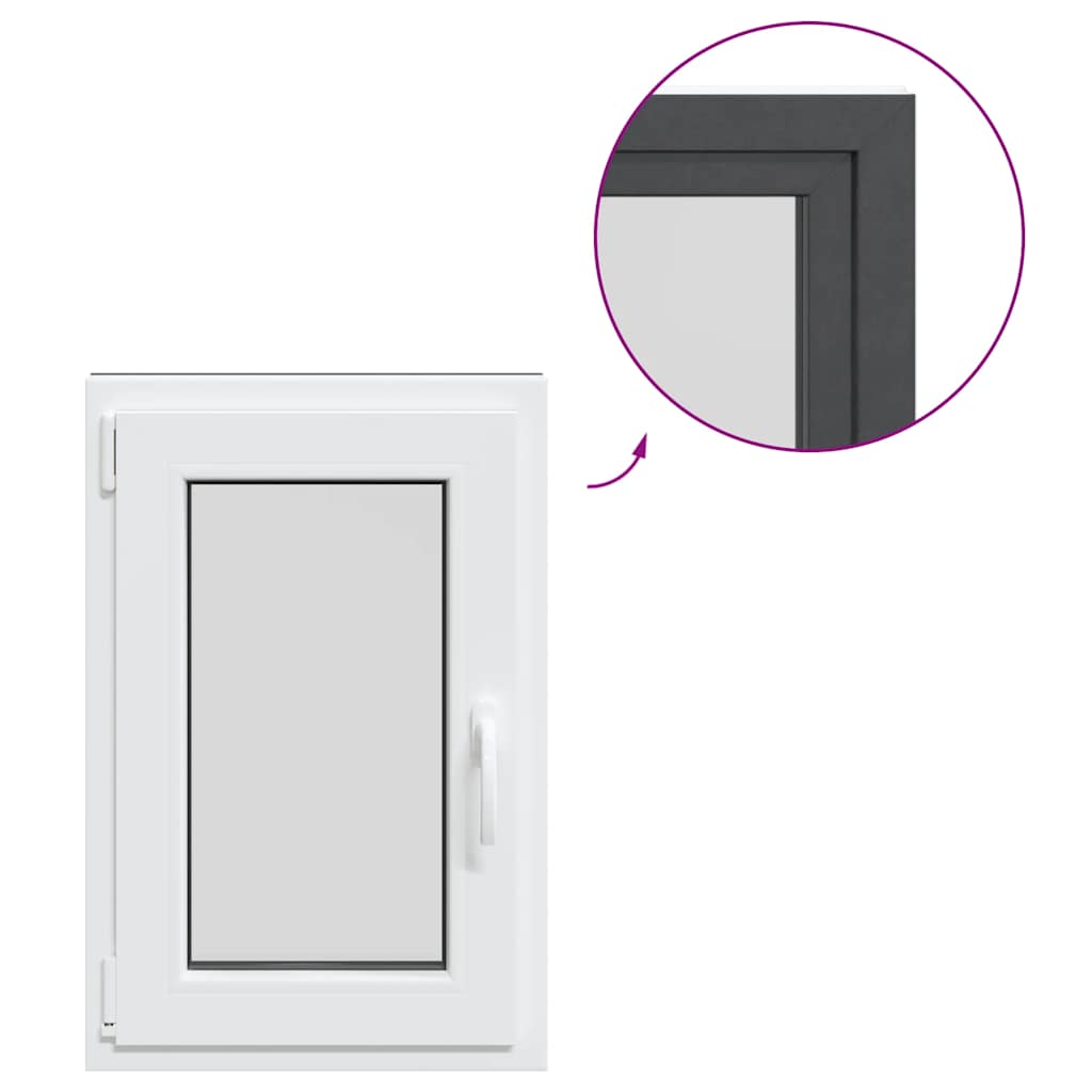 vidaXL Fereastră de subsol „RISOR” 50x75 cm oscilo-batantă DIN stânga antracit vidaXL Fereastră de subsol „RISOR” 50x75 cm oscilo-batantă DIN stânga antracit