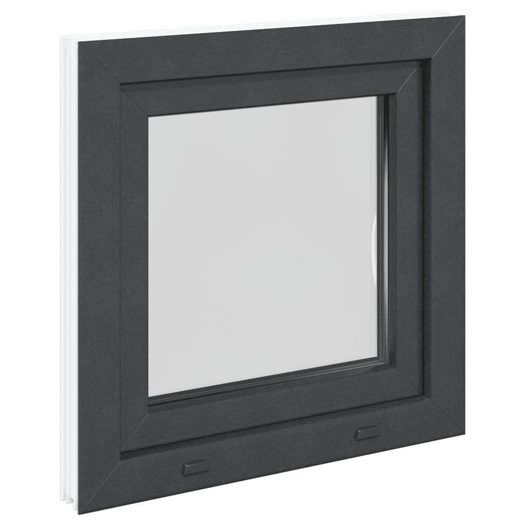vidaXL Fereastra de subsol 60x60 cm Rabatabil DIN dreapta Antracit vidaXL Fereastra de subsol 60x60 cm Rabatabil DIN dreapta Antracit