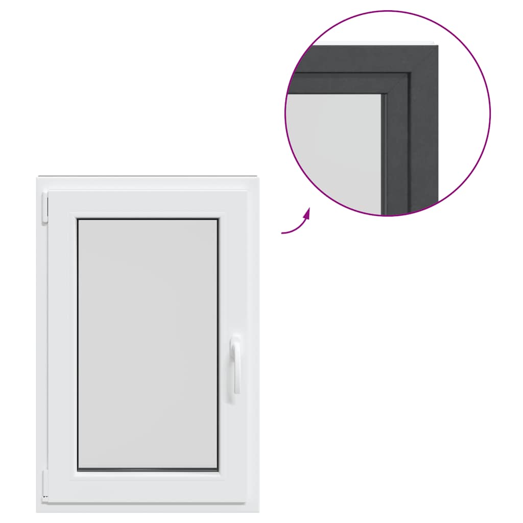 vidaXL Fereastra de subsol RISOR 60x90 cm Pt&Turn DIN stânga antracit vidaXL Fereastra de subsol RISOR 60x90 cm Pt&Turn DIN stânga antracit