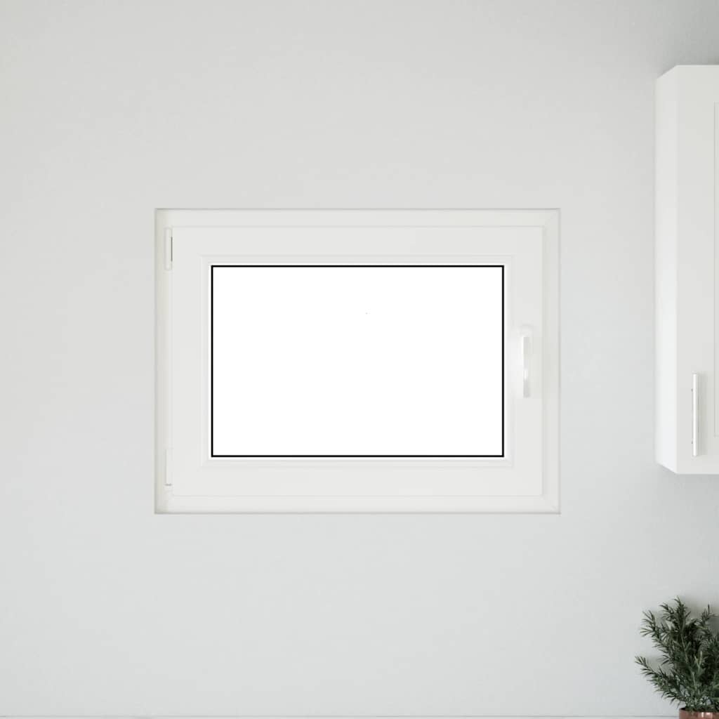 vidaXL Fereastră de subsol „RISOR” 80x50 cm oscilo-batantă DIN stânga antracit