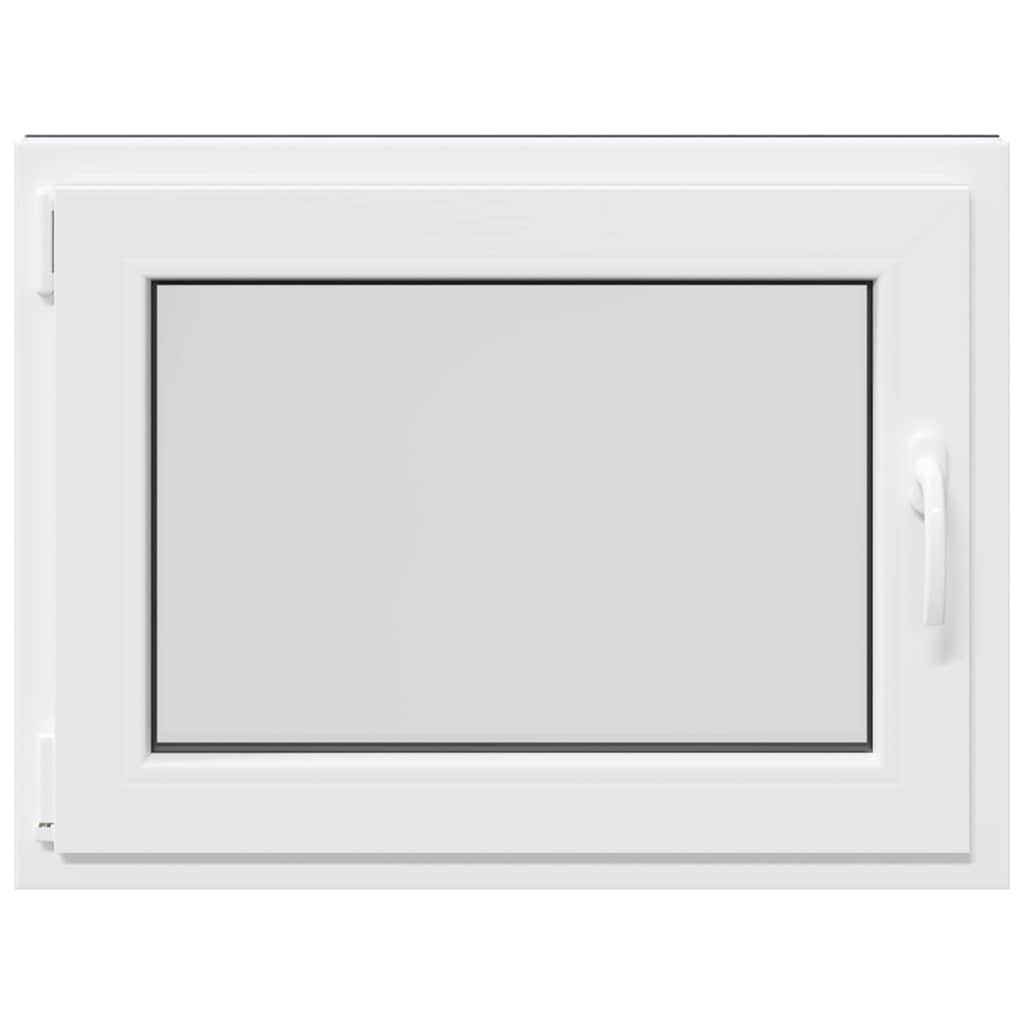 vidaXL Fereastră de subsol „RISOR” 80x50 cm oscilo-batantă DIN stânga antracit