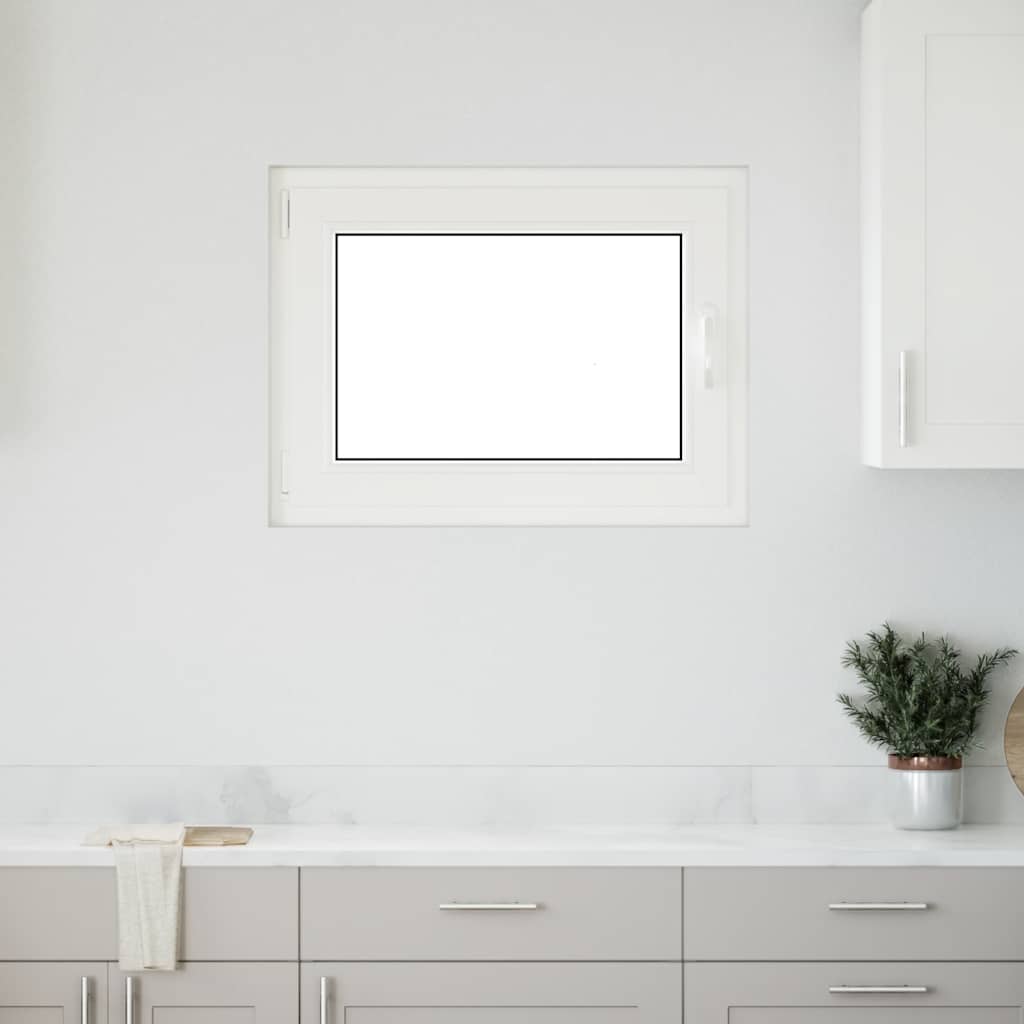vidaXL Fereastră de subsol „RISOR” 80x50 cm oscilo-batantă DIN stânga antracit