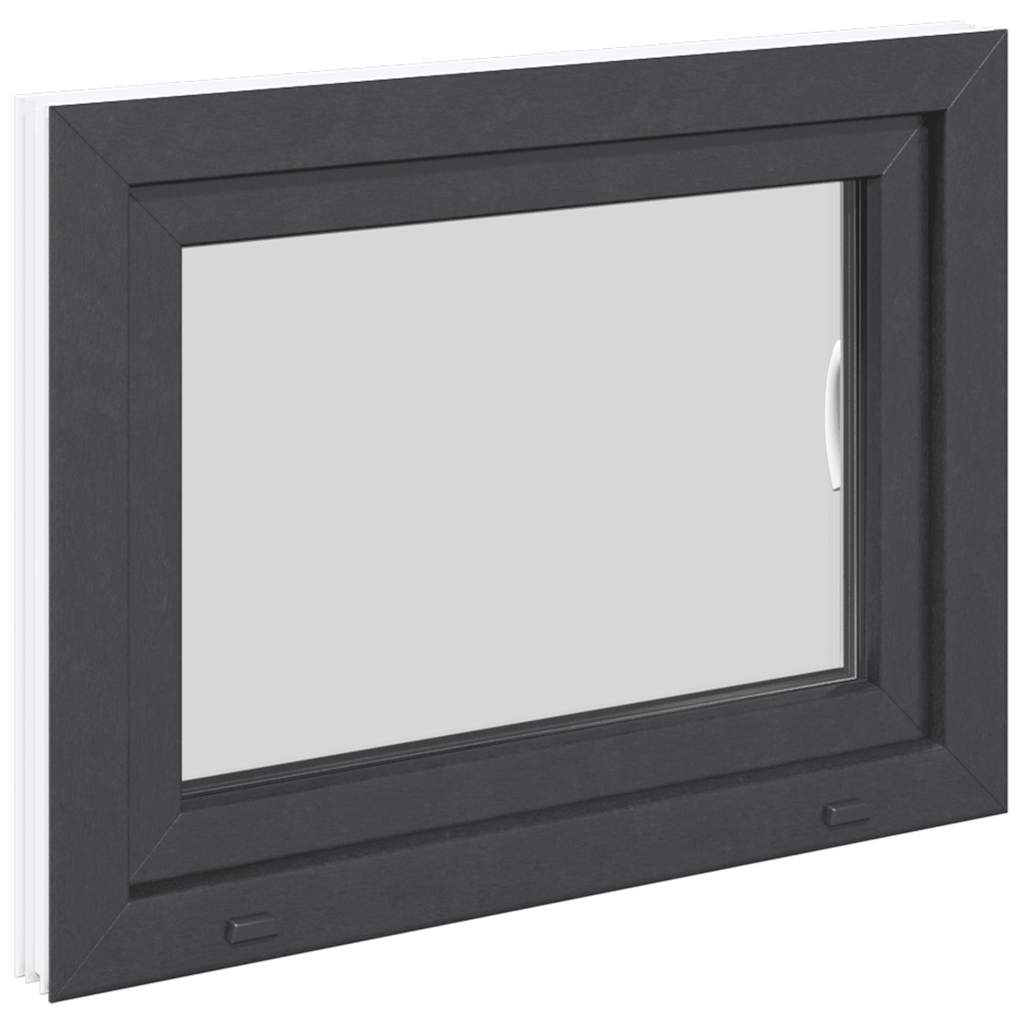 vidaXL Fereastră de subsol „RISOR” 80x60 cm oscilo-batantă DIN dreapta antracit vidaXL Fereastră de subsol „RISOR” 80x60 cm oscilo-batantă DIN dreapta antracit