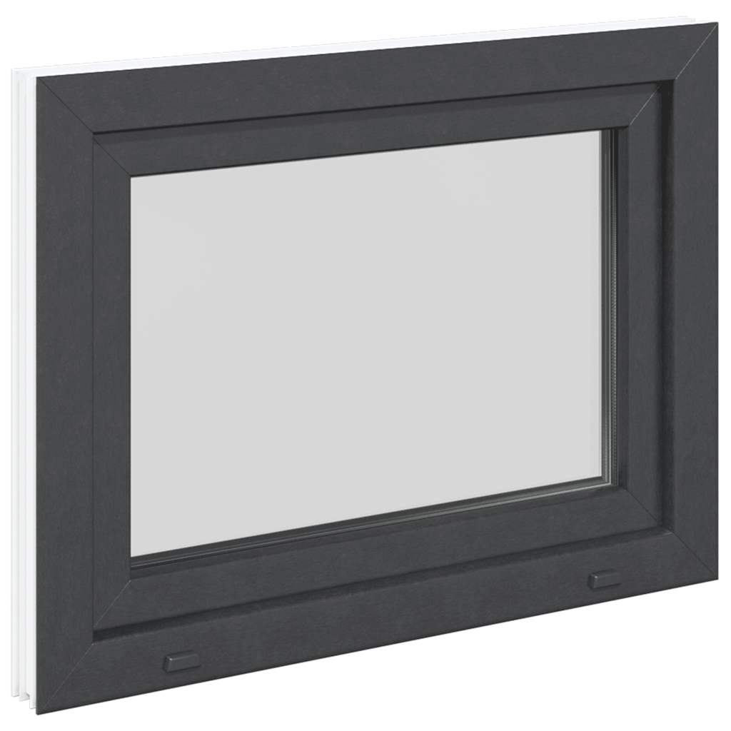 vidaXL Fereastră de subsol „RISOR” 80x60 cm oscilo-batantă DIN stânga antracit vidaXL Fereastră de subsol „RISOR” 80x60 cm oscilo-batantă DIN stânga antracit