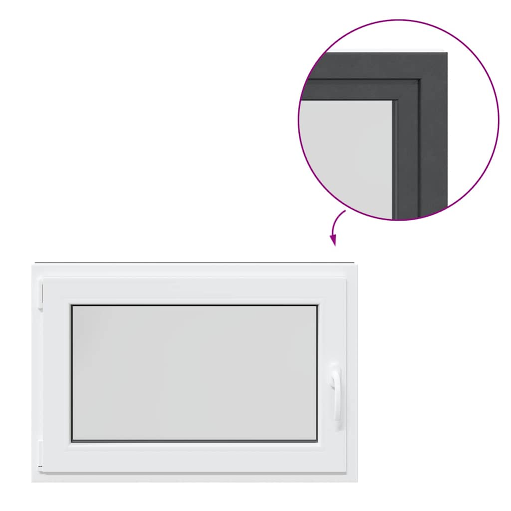 vidaXL Fereastra de subsol 90x60 cm Rabatabil DIN Stânga Antracit vidaXL Fereastra de subsol 90x60 cm Rabatabil DIN Stânga Antracit