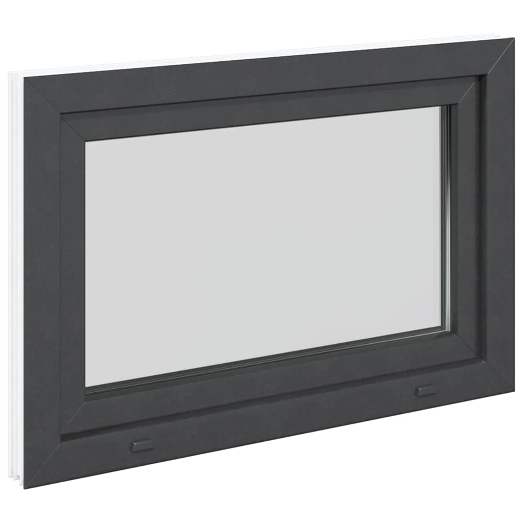 vidaXL Fereastra de subsol 90x60 cm Rabatabil DIN Stânga Antracit vidaXL Fereastra de subsol 90x60 cm Rabatabil DIN Stânga Antracit