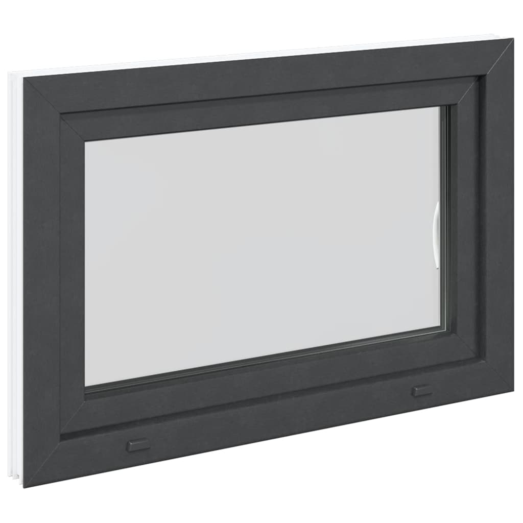 vidaXL Fereastră de subsol „RISOR” 90x70 cm oscilo-batantă DIN dreapta antracit vidaXL Fereastră de subsol „RISOR” 90x70 cm oscilo-batantă DIN dreapta antracit