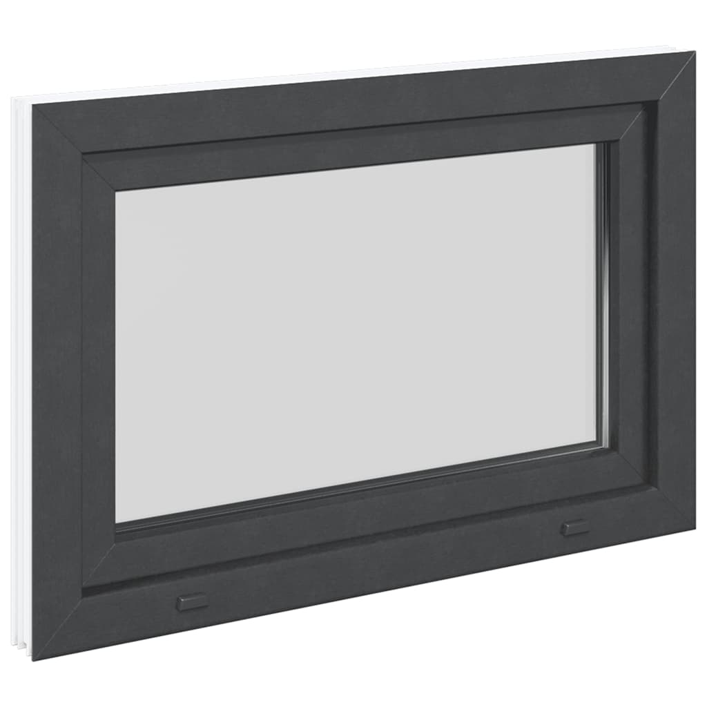 vidaXL Fereastră de subsol „RISOR” 90x70 cm oscilo-batantă DIN stânga antracit vidaXL Fereastră de subsol „RISOR” 90x70 cm oscilo-batantă DIN stânga antracit