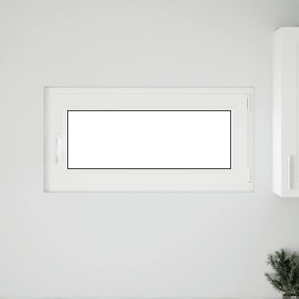 vidaXL Fereastră de subsol „RISOR” 100x50 cm oscilo-batantă DIN dreapta antracit