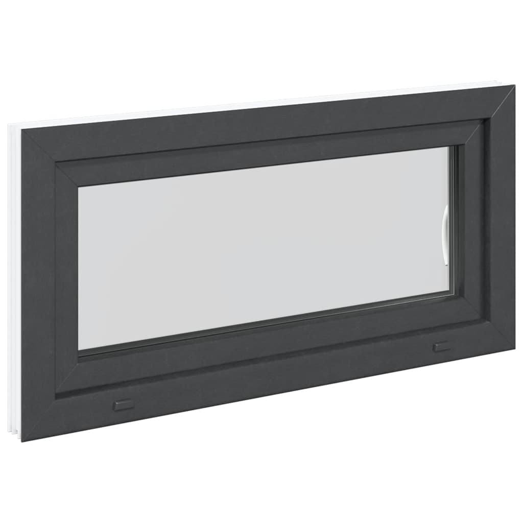 vidaXL Fereastră de subsol „RISOR” 100x50 cm oscilo-batantă DIN dreapta antracit