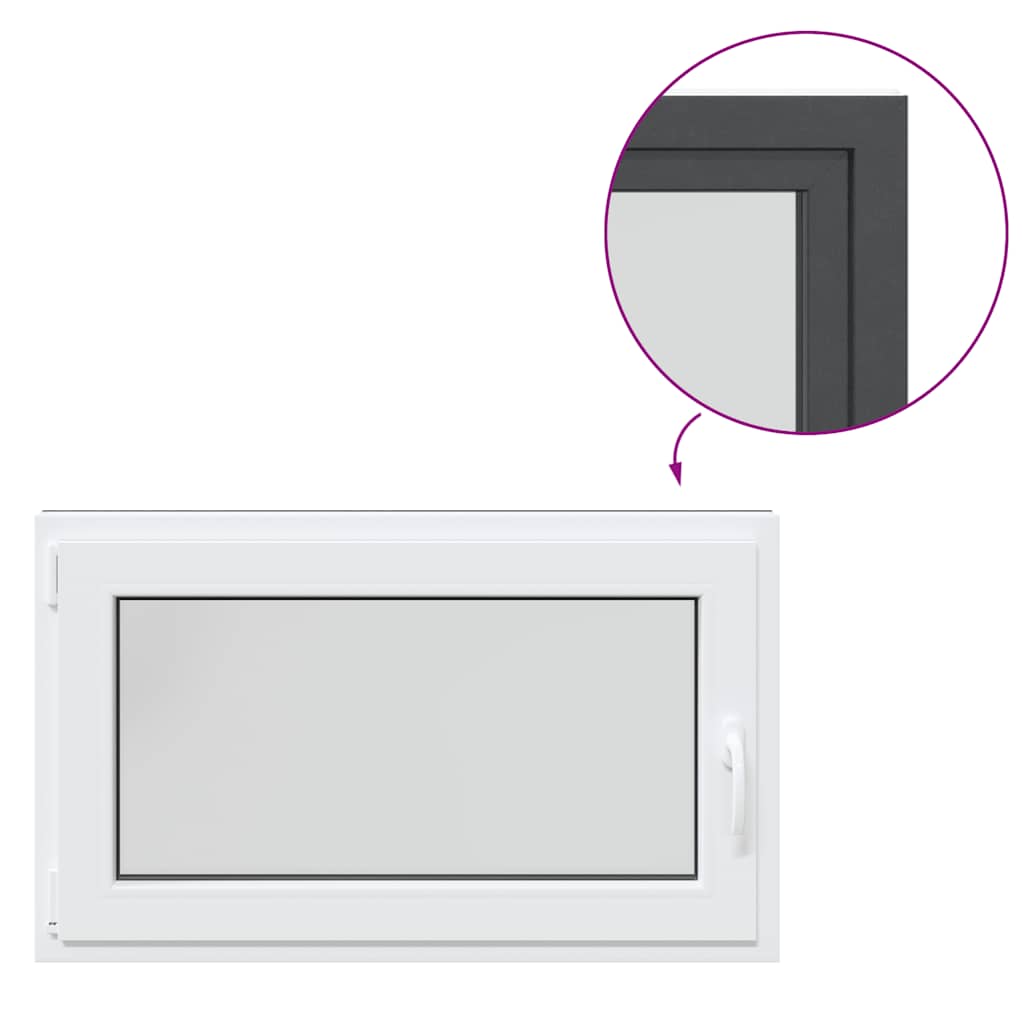 vidaXL Fereastră de subsol „RISOR” 100x60 cm oscilo-batantă DIN stânga antracit vidaXL Fereastră de subsol „RISOR” 100x60 cm oscilo-batantă DIN stânga antracit