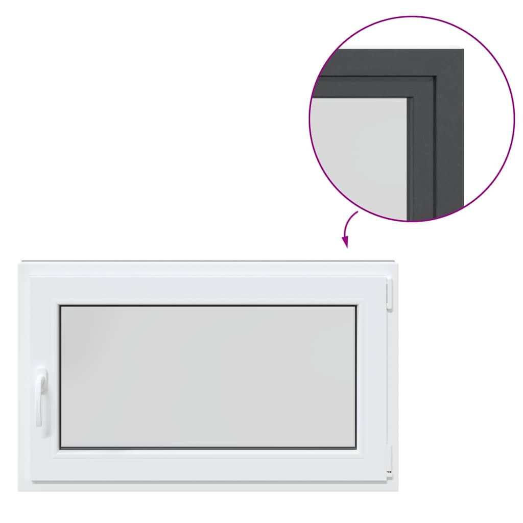 vidaXL Fereastră de subsol „RISOR” 100x70 cm oscilo-batantă DIN dreapta antracit vidaXL Fereastră de subsol „RISOR” 100x70 cm oscilo-batantă DIN dreapta antracit