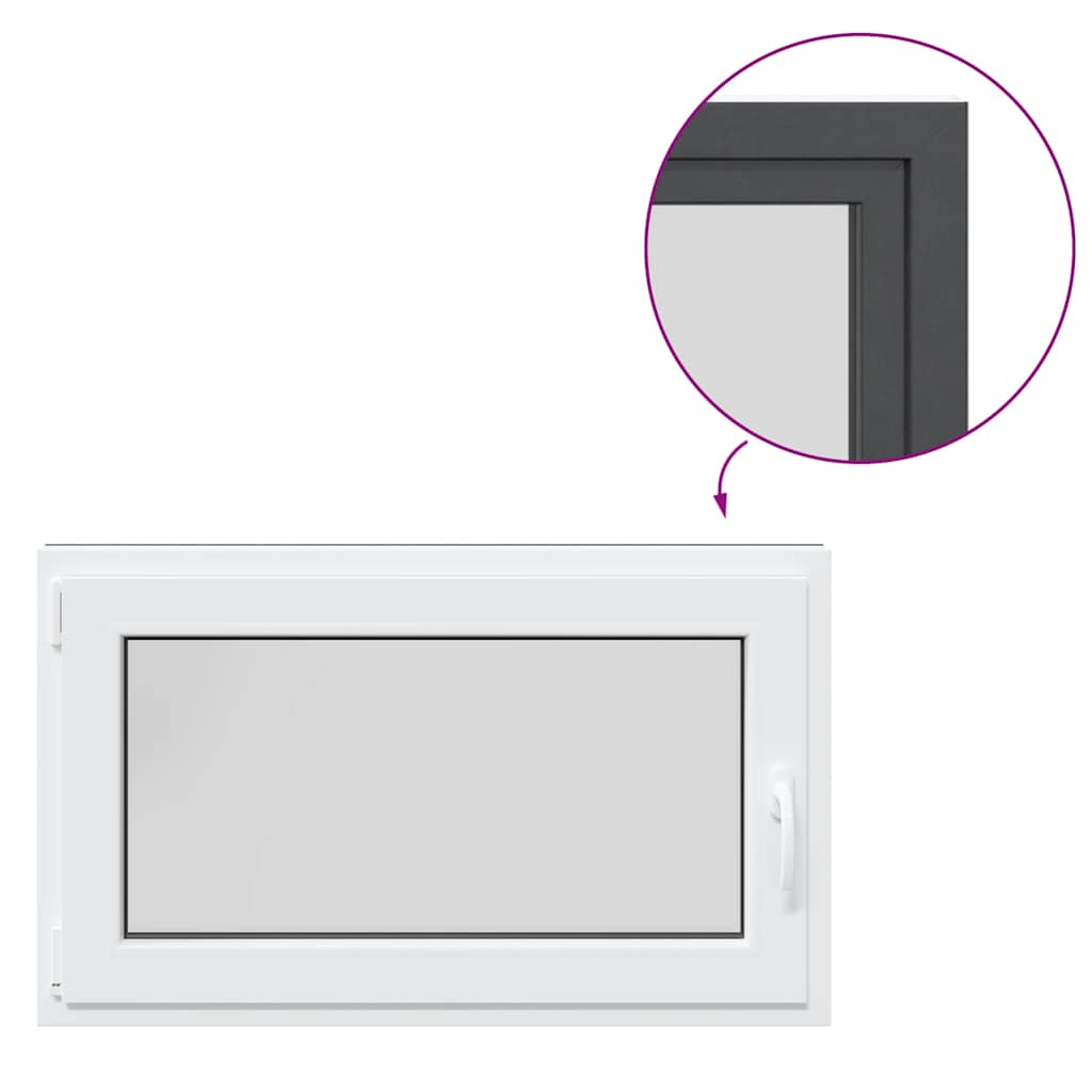 vidaXL Fereastră de subsol „RISOR” 100x70 cm oscilo-batantă DIN stânga antracit vidaXL Fereastră de subsol „RISOR” 100x70 cm oscilo-batantă DIN stânga antracit